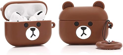 Funda de silicona divertida compatible con Apple Airpods Pro y Pro 2 patrón de mascotas 3D (negro gato)
