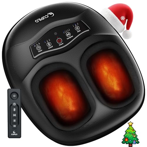CuPiLo FSA Foot Massager with Heat and Remote - HSA Eligible, Feet Massager for Plantar Fasciitis &...