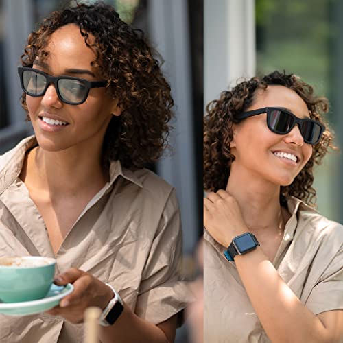 Ampere Dusk App-Enabled Tint Adjustable Sunglasses, Smart Sunglasses With Open Ear Audio, Electrochromic, Polarized Lenses, Voice Assistant, Music, Calls (Black) #TOP6