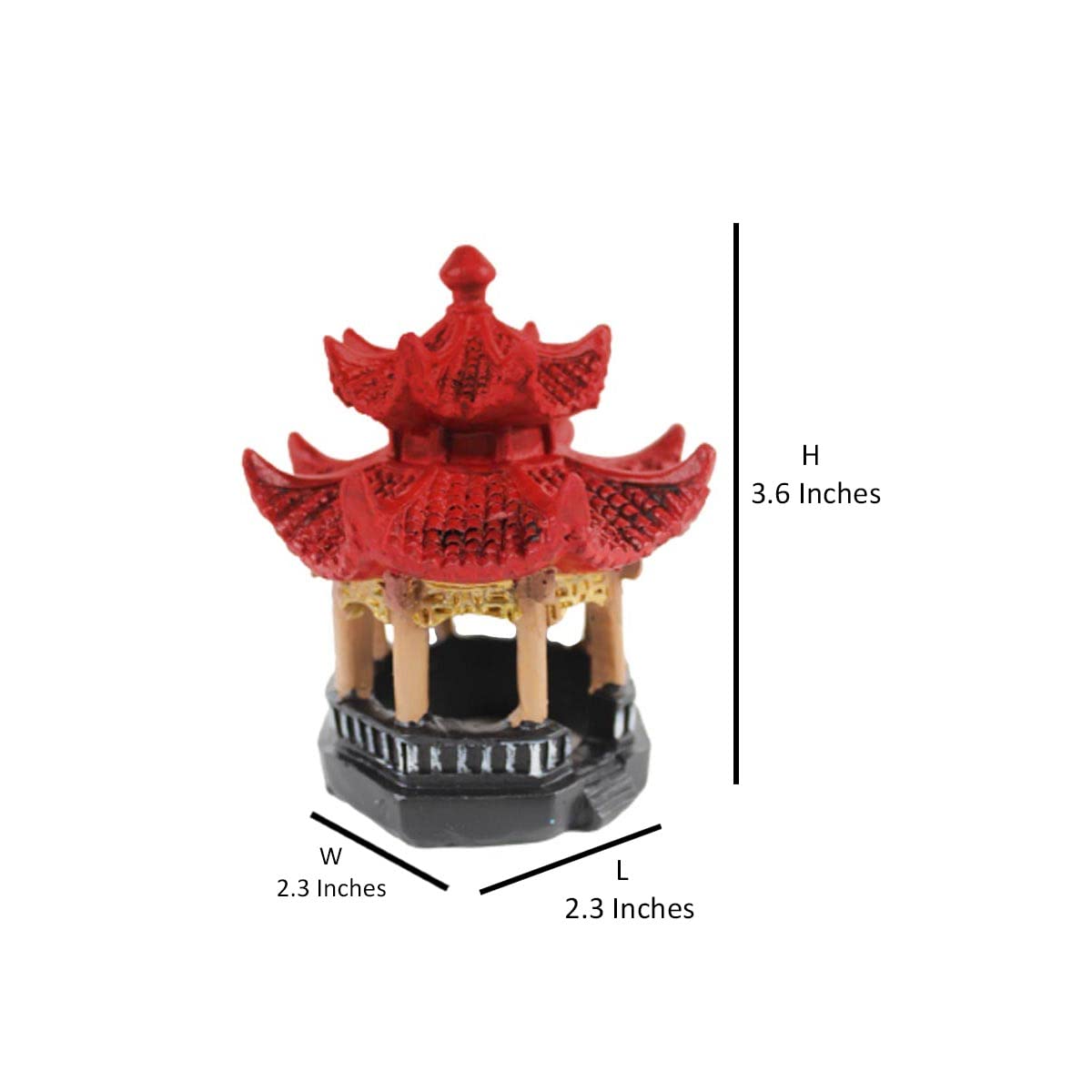 Wonderland Miniature Red Big Gazebo|Garden Miniatures| Garden Tray Garden Figurine 1