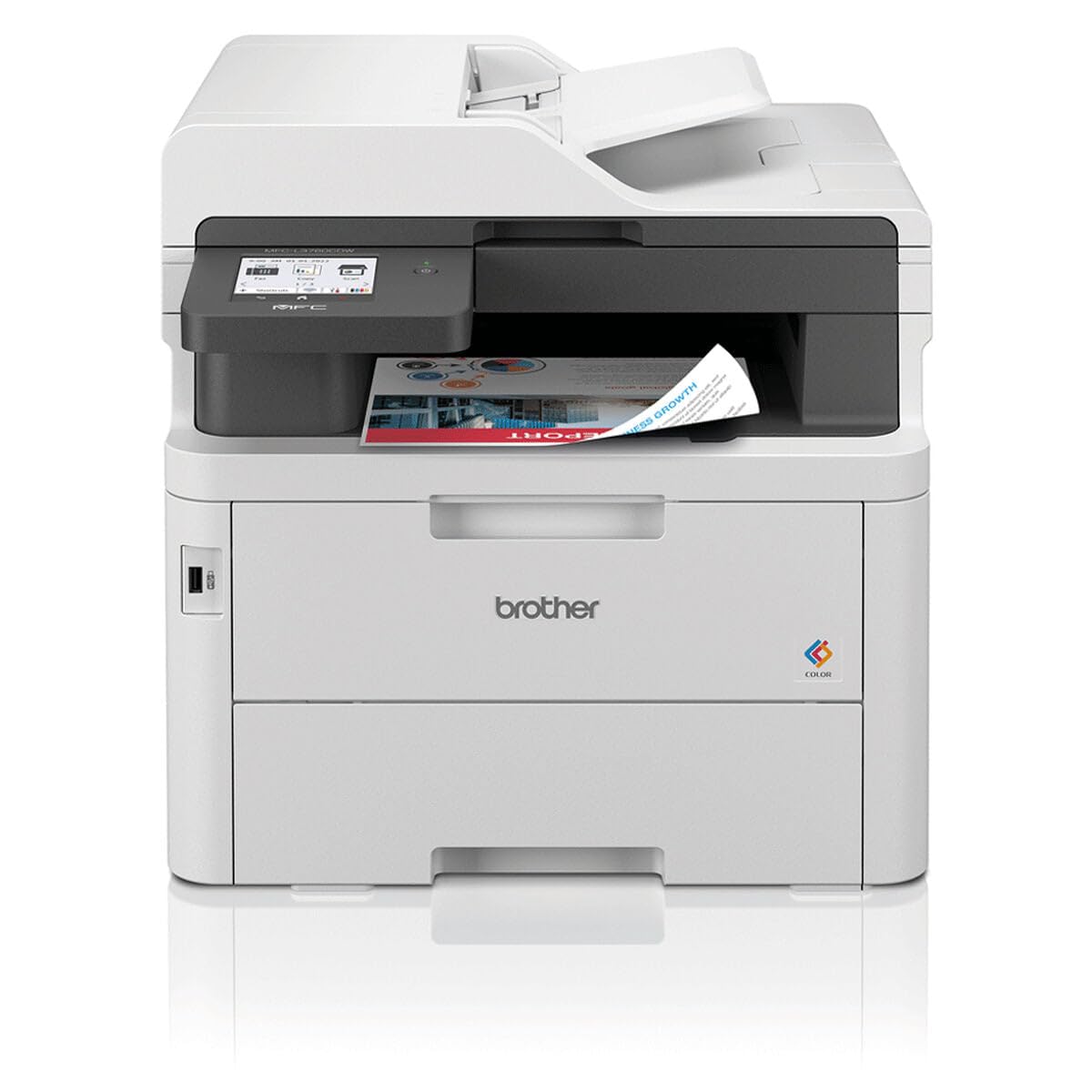Brother MFC-​L3760CDW - Imprimante Laser Couleur Multifonction (Impression/​Scan/​Copie/​Fax) - Recto-​Verso Automatique en impression - USB/​WiFi/​Ethernet - 2 mois OFFERTS à l'abonnement EcoPro