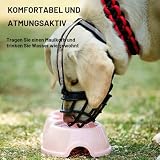Maulkorb für Große Hunde, FainFun Silikon Maulkorb Mittlere Hunde, Hundemaulkorb Stoff, Verstellbare Schlaufe, Verhindert Bellen, Beißen und Kauen(L)