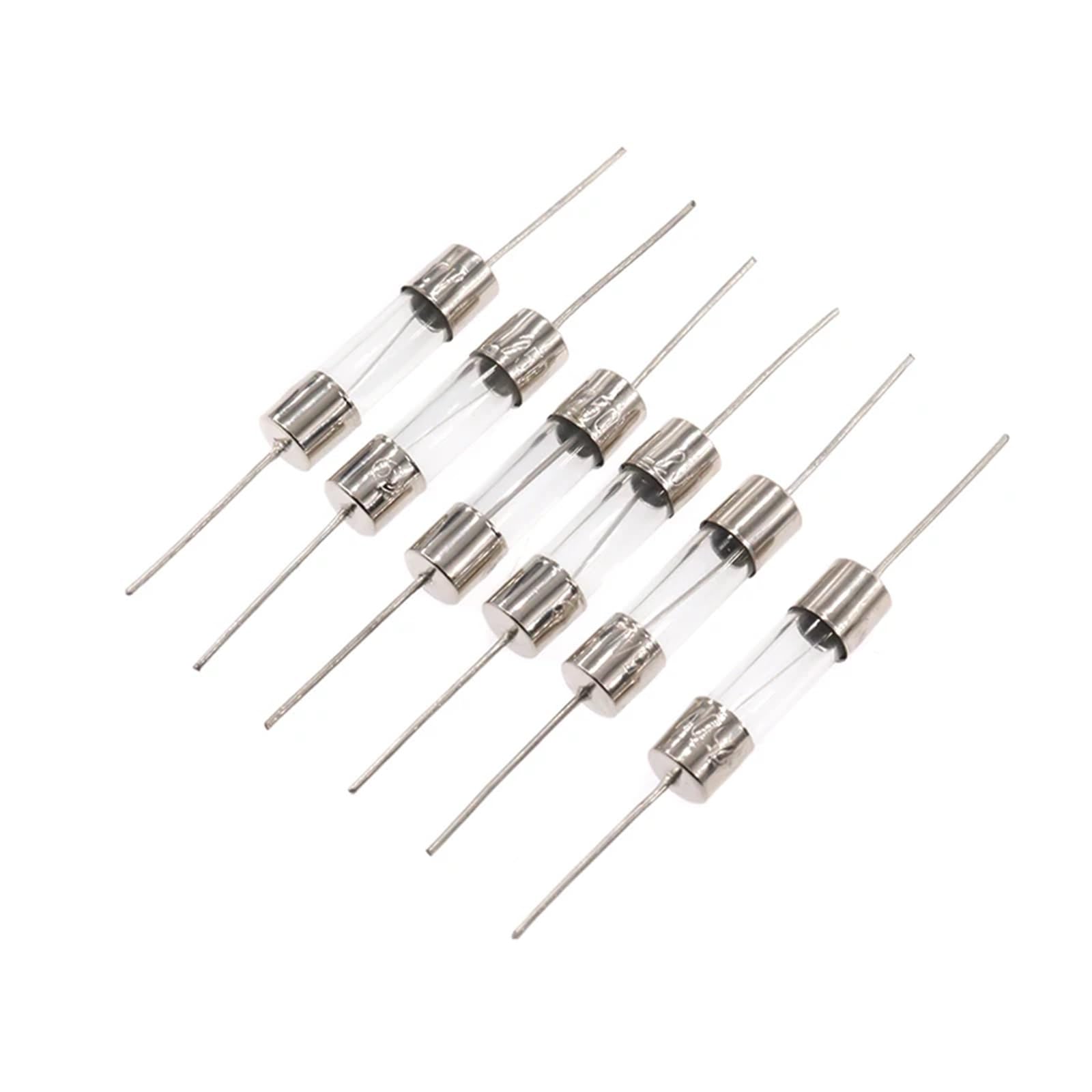 1000 szt. 5 x 20 mm osiowy szklany bezpiecznik szybki dmuchanie 250 V z przewodem ołowiowym 20F 0,5A/1A/2A/3A/3,15A/4A/5A/6,3A/8A/10A/12A/15A rura