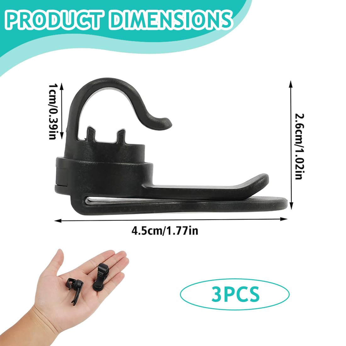 3 clip per tubo di idratazione magnetico, clip per tubo di idratazione, Idratazione Bere Clip Tubo, Sacche Sacca D'acqua Magnetica Zaino Bici Removable Tracolla Bottiglia Flessibile Portatili Leggera