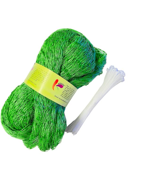 KRIWIN 25 Ft X 10 Ft Anti Bird Net Thin Nylon Green for Bird Control