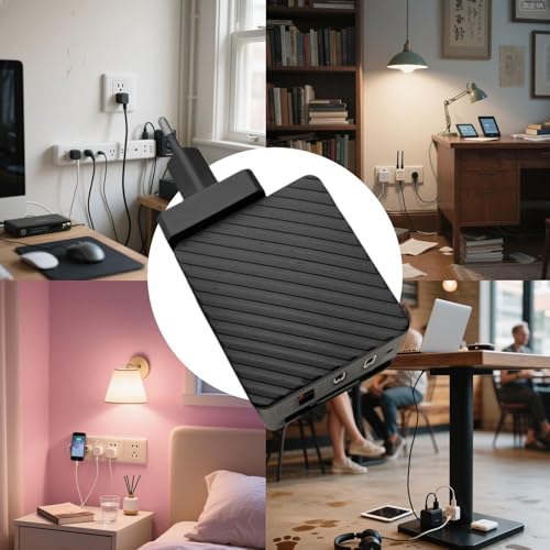 Cargador USB base de carga multipuerto para solucionar la falta de espacio en pared 4