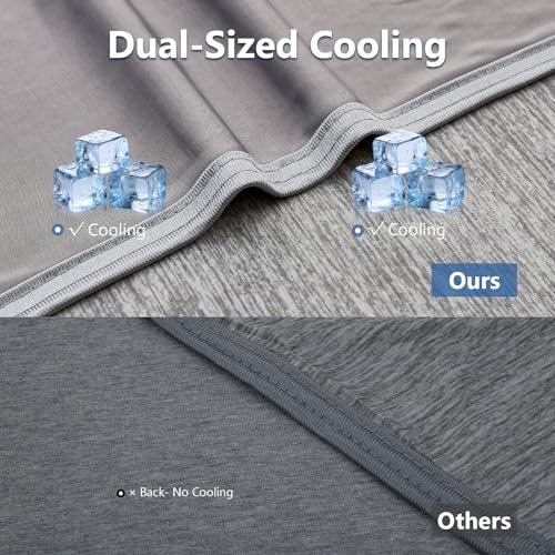 Image of CHOSHOME Cooling Blanket for Hot Sleepers - Summer Blanket Thin Soft Lightweight Breathable Double Side Enhanced Cooling for Hot Flashes, Night Sweats, Bed, Couch (Grey, 84 x 90 inches)