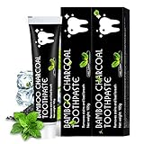 2 Pack Aktivkohle Zahnpasta Zahnaufhellung Ohne Fluorid Zahnreinigung Bleaching Zähne Teeth Whitening Toothpaste Weiße Zähne Zahnbleaching Bleaching Bambus Kohle Zahnpasta Weisse Zähne 105g