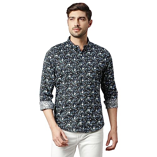 Image of Thomas Scott Men's | Printed | Full Sleeve | Slim Fit | 100% Cotton | Spread Collar | Casual Shirt