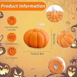 1 pack pumpkin shaped scented candles thanksgiving fall pumpkin soy candle decoration halloween aromatherapy candle for home kitchen table decor halloween party supplies  urban country home decor