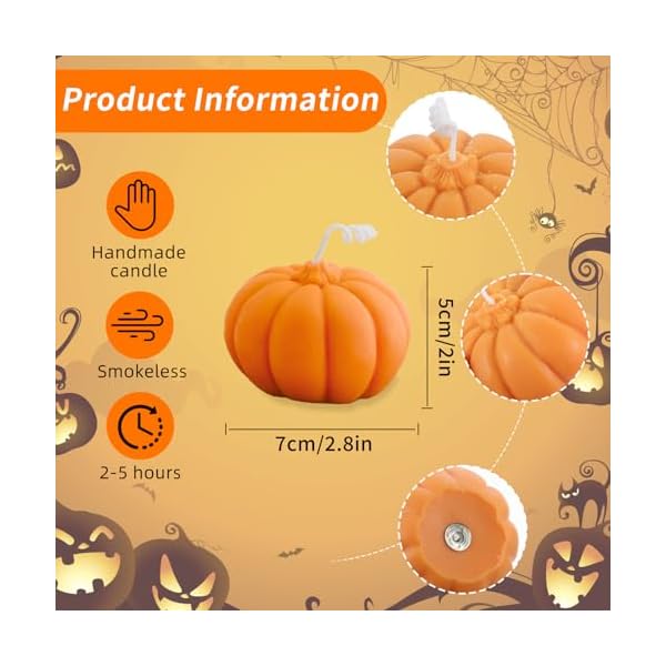 1 pack pumpkin shaped scented candles thanksgiving fall pumpkin soy candle decoration halloween aromatherapy candle for home kitchen table decor halloween party supplies  urban country home decor