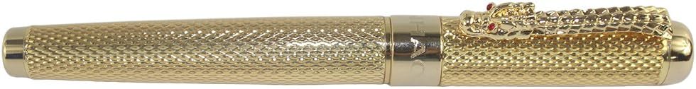 Zoohot Jinhao 1200 Fountain Pen Golden Dragon Red Crystal Eyes,Golden - Image 3