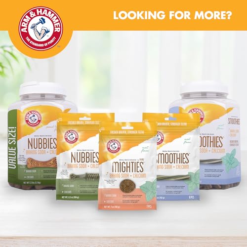 Arm & Hammer Mighties Treadz Dental Dog Treats, Puffer, Mint, 7 Ct, 2-Pk - image 8