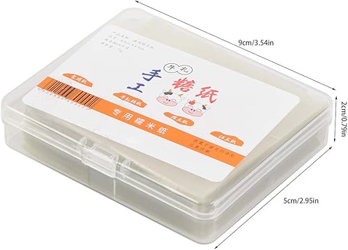 Miniatura 9 de Papel comestible, 500 unidades de papel de arroz envoltorios de dulces de papel de arroz glutinoso para turrón hecho a mano hojas de envoltura de