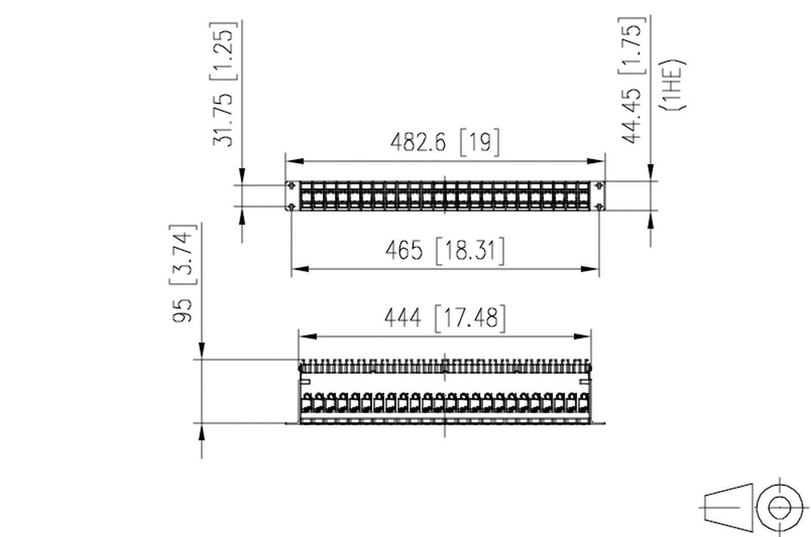 METZ CONNECT BTR - Patch Panel - RJ-45 X 24 - 1U (130B11P0-E)