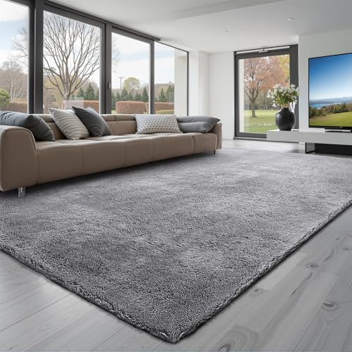 Tapete Plush Indoor 8x10 ft Gris VEVOR