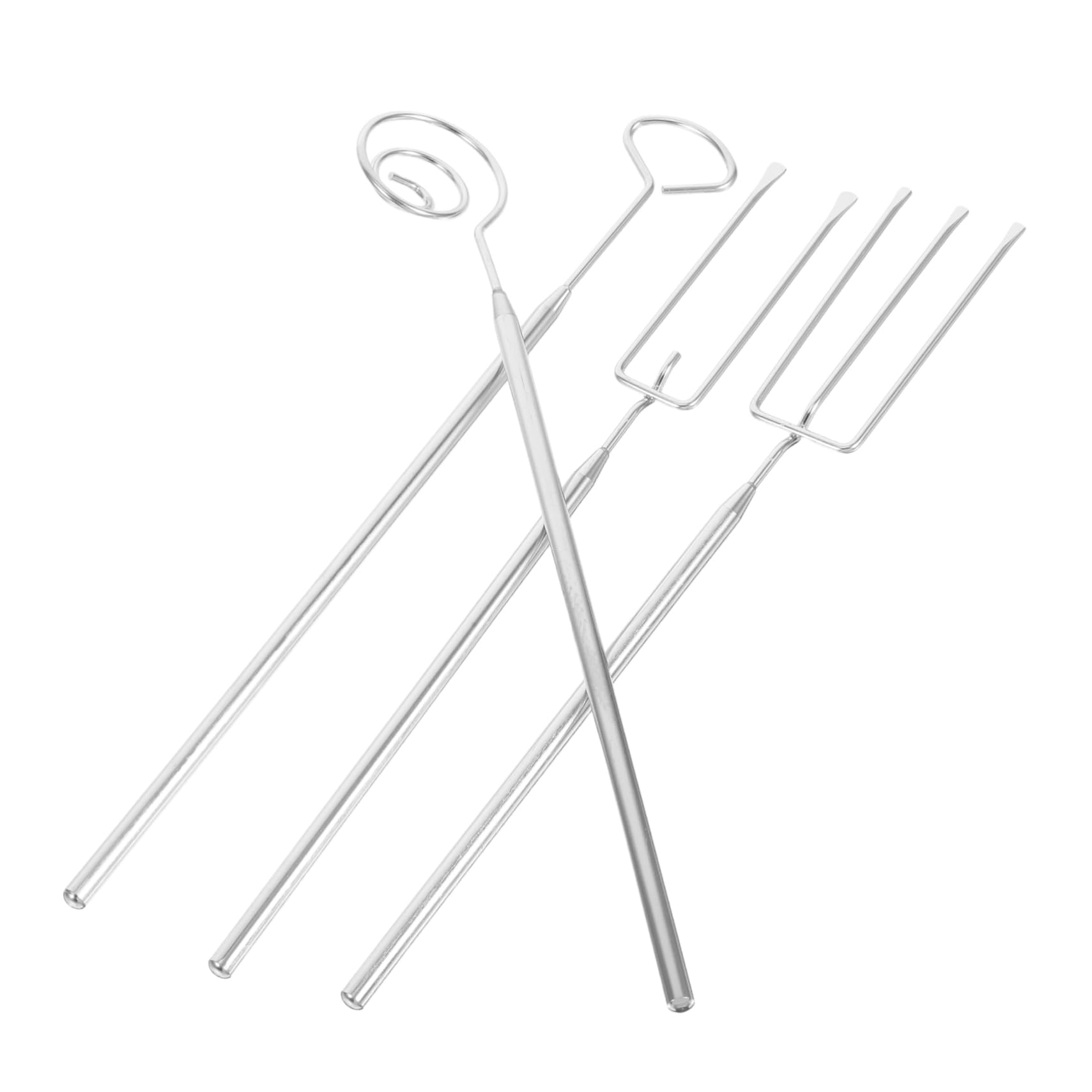 OFFSCH Long-lasting Stainless Steel Fondue Forks 4pcs Set for Chocolate Fondue Candy Dipping and Dessert Making