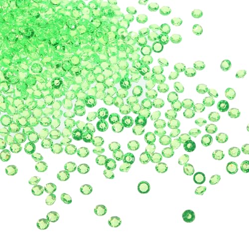 PATIKIL 10000Pcs Acrylic Wedding Diamonds 4mm Table Scatter Confetti Crystals Vase Fillers Gems for Table Centerpiece Bridal Shower Party, Fluorescent Green