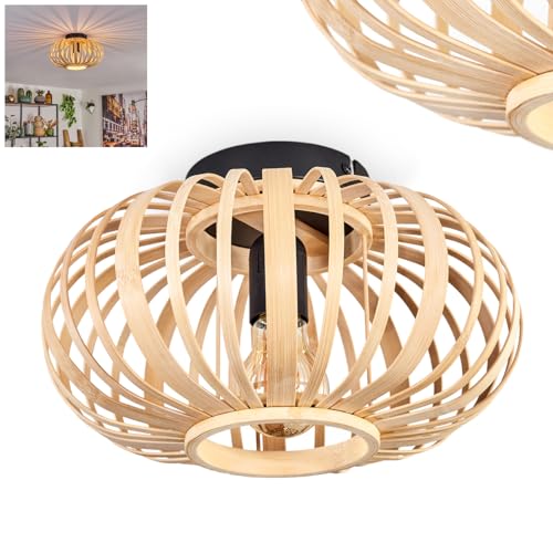 Oravi Deckenleuchte Schwarz/Gold-antik – 1-flammige Pendelleuchte Mit Gitterschirm (Ø 30 Cm, Höhe 18 Cm), Für E27 Bis 60 W, Erzeugt Lichtspiel An Der Decke