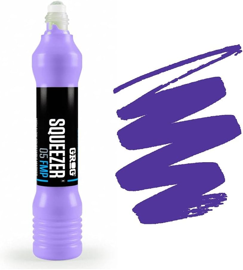 Grog 05 Squeezer - 5mm Refillable Colour Marker Pen - Supplied by Graff-City (Goldrake Purple - FMP-02