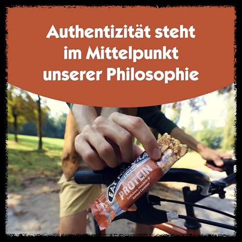 Eat Natural Frucht- & Nussriegel - Protein Erdnüsse, Mandeln & Salzkaramell - Proteinquelle, glutenfreier Snack - Perfekt für unterwegs. - 12x40 g 5
