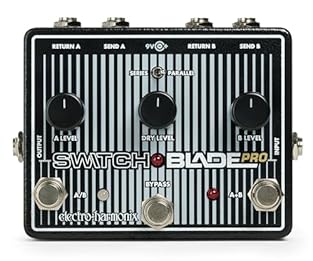 EHX 9.6VDC-200mA power supply included Switch between two amps or turn them both on a once Multi-instrumentalists can connect up to three instruments into one amplifier Mix three instruments together and control the volume of each