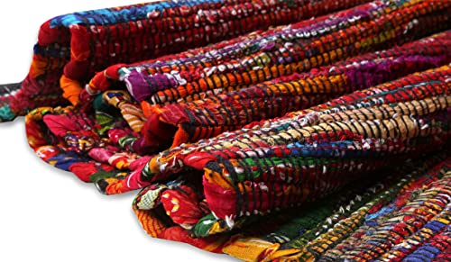 The Beer Valley Cotton Multi Chindi Bed Runner Rugs 24X72 Inch Multi Color,Cotton Area Rugs Runner,Bed Room Rugs Runnner, Machine Washable Rugs Runner. #TOP2