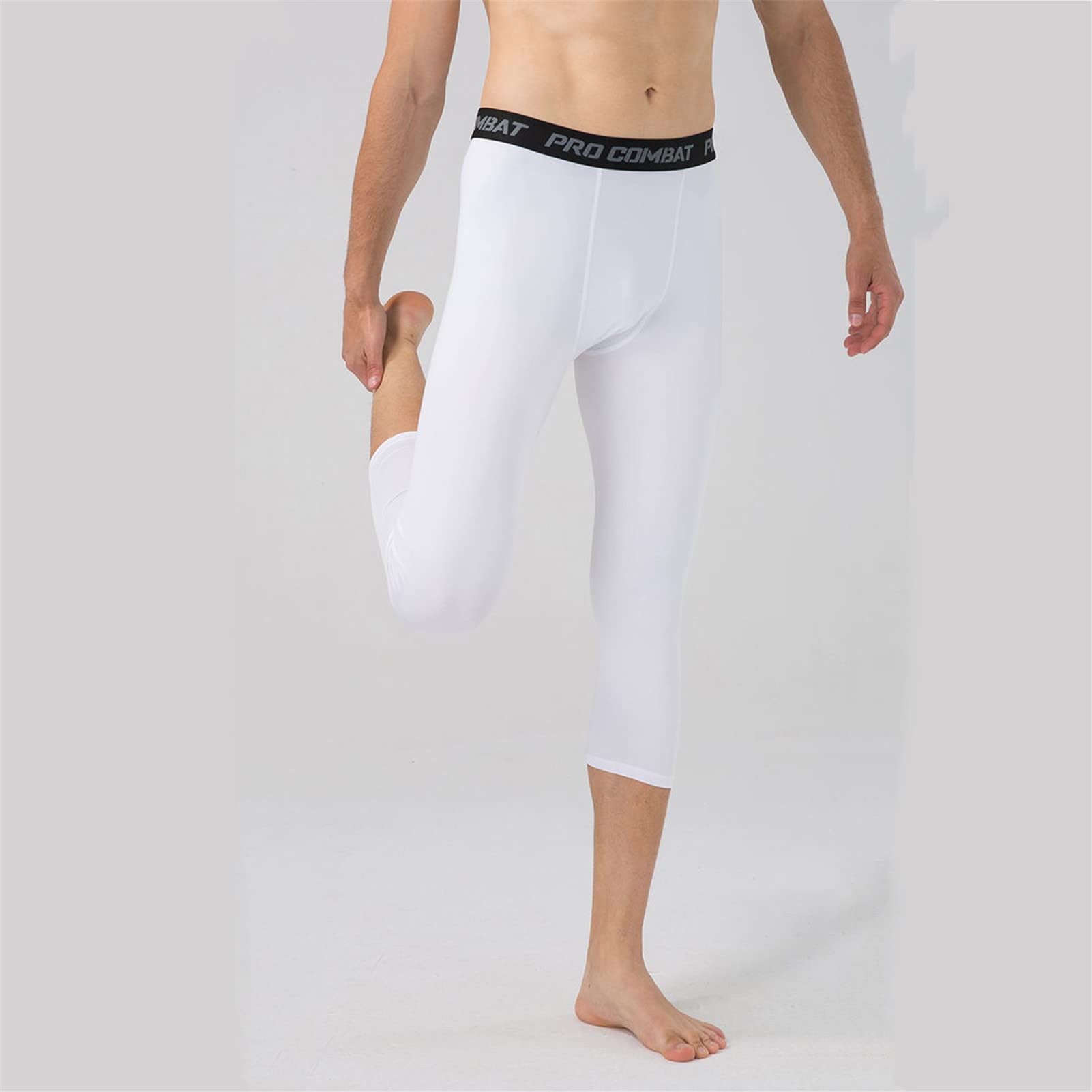 3/4 Legging - Legging De Sport Léger, Legging De Compression pour Homme - Legging 3/4 - Legging Homme - Pantalon De Sport Multi-Voies