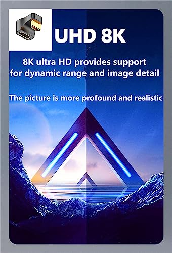 Adaptador HDMI 2.1 U Shape macho a hembra 8K 60Hz miniatura 7