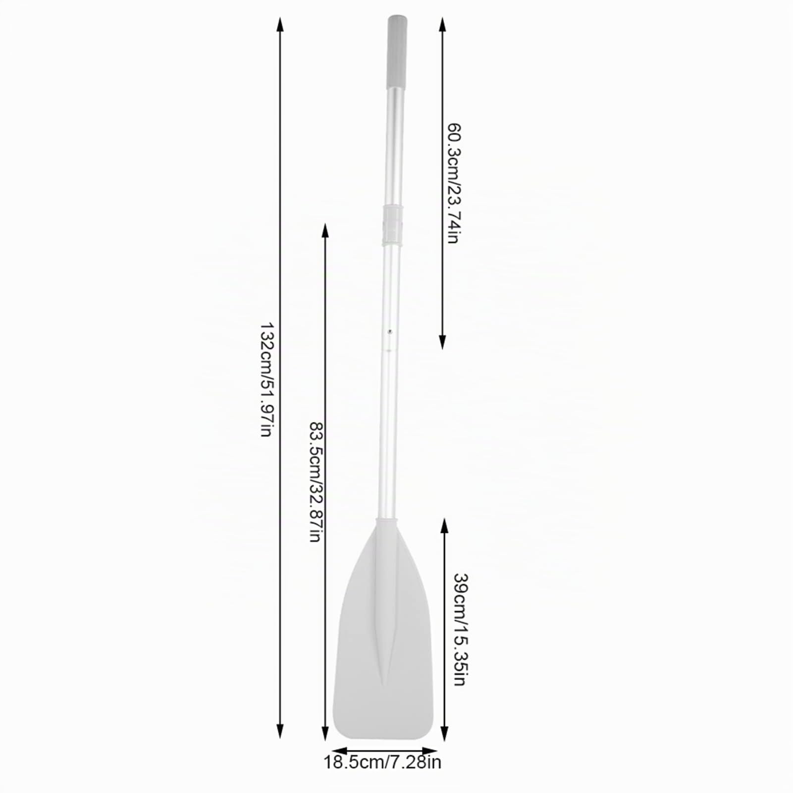 Naroote Pagaie Kayak, 2 Pièces Pagaies de Kayak canoë Pagaie Rafting Bateau Pagaie Paddle Stand Up Paddle ABS Alliage D'aluminium Pagaie canoë Rames pour canoë Kayak Kayak Bateau