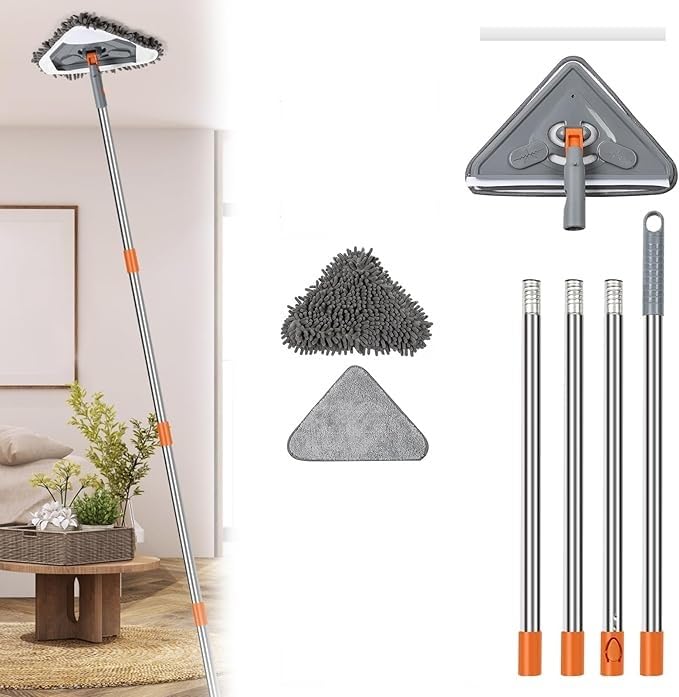 Clefairy Wall Cleaner Mop Long-Handled Wall Cleaning mop, 3-in-1 Ceiling Window Cleaning Tool Duster. Extends up to 4 Metal Extension Poles. 1 Chenille Pads and 1 Microfiber Pads for Cleaning (B0D9DFVD78) Amazon Price History, Amazon Price Tracker