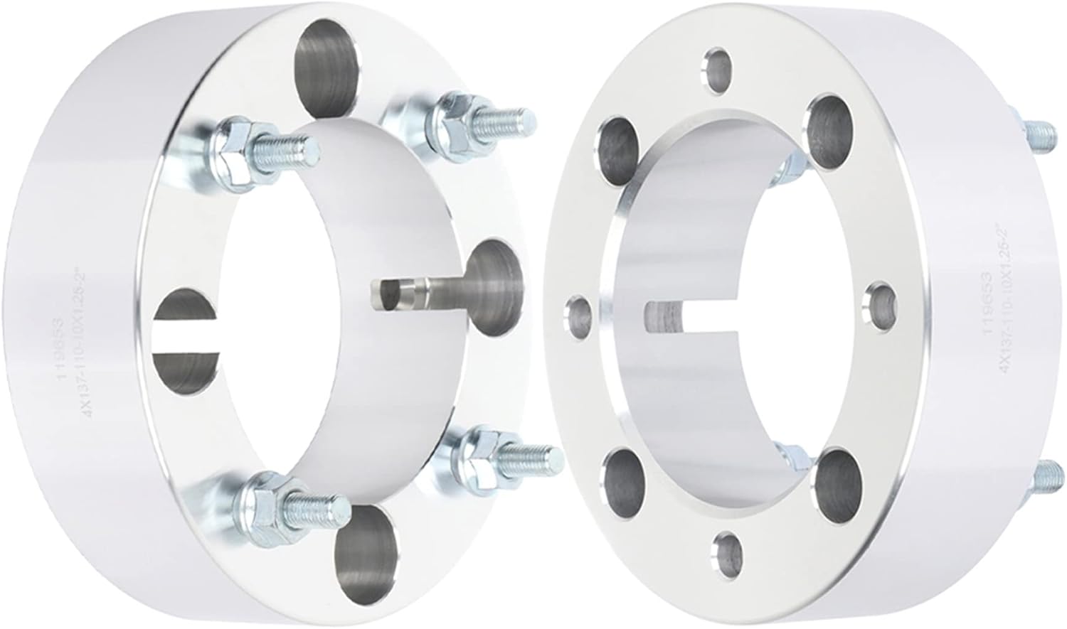 2" 4x137 Wheel Spacers Fits for Bayou 250 2003-2011, for Outlander 500 2007-2014, 10x1.25 Thread Size 110mm Hub Bore Wheel Accessories Parts