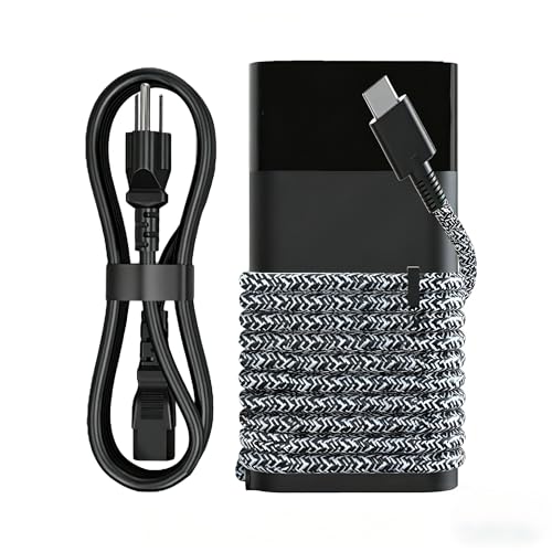 Image of 65W USB C Laptop Charger Compatible with HP Spectre X360 Elitebook Envy Omnibook Chromebook Elite x2 ProBook Fast Charing Travel Type C Power Cord Supply AC Adapter