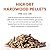 Fire & Flavor Premium All Natural Hardwood Pellets for Smokers and Pellet Grills - 100% Natural Hickory Wood Pellets for Smoking, BBQ, Roasting, and Baking - 20 Lb. Bag