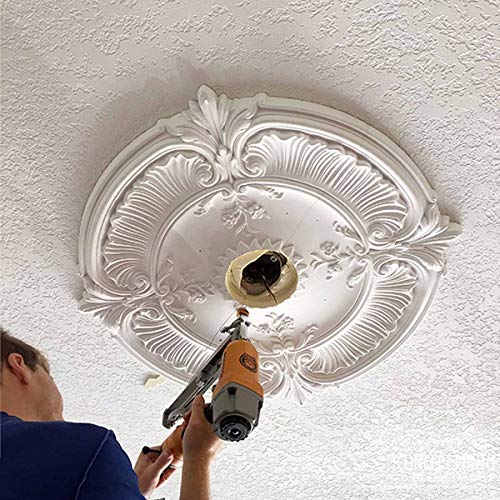 Image of Ekena Millwork CM08MU2-01500 7 7 /8 inchOD x 1 1 /2 inchID x 1 /4 inchP Millin Ceiling Medallion, Fits Canopies up to 2 inch, 2 Piece