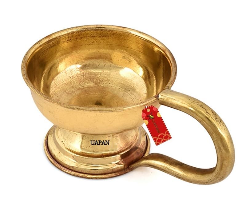 Image of UAPAN Brass Dhunuchi, Durga Puja | Dhoop Dani | Traditional Incense Burner for Puja Diya(Pack of 1,11 cm)
