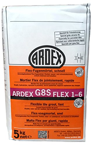 Preisvergleich Produktbild ARDEX G8S Flex-Fugenmörtel schnell 1-6mm (5kg, Hellgrau)