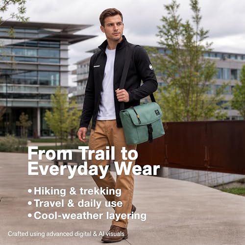 Image of Mammut Mens Outdoor Midlayer Jacket, Warm and Breathable Insulated Performance Zip-Up for Hiking and Running