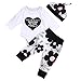 Ma&Baby Newborn Kids Baby Boy Girl Cotton Tops Romper Pants Hat 3Pcs Outfits Set Clothes (0-3 Months)
