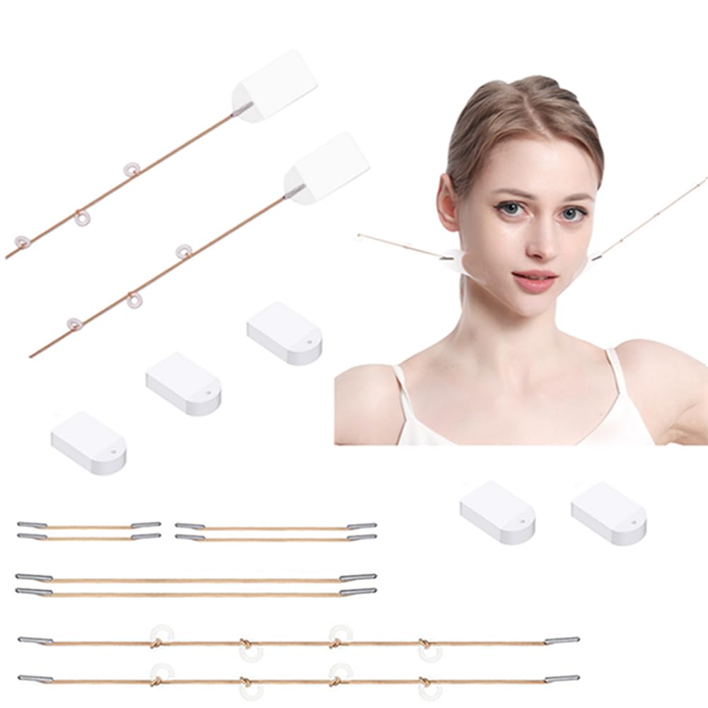 WXYISIVENFace Lift Tape Invisible, Instant Lifting Invisible Facelift Tapes and V-Shaped Bands Lifter Facial Tools for Wrinkles Eyes Jowls Double Chin Neck Makeup Patches, Lifting Saggy Skin (40PCSs)