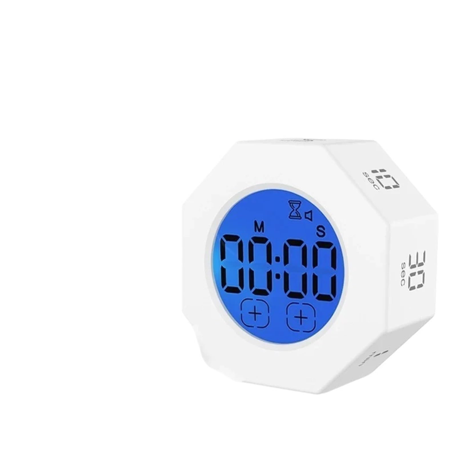 strumento per la gestione del tempo, Timer c/sensore di gravità, apprendimento fitness, visualizzazione(White)
