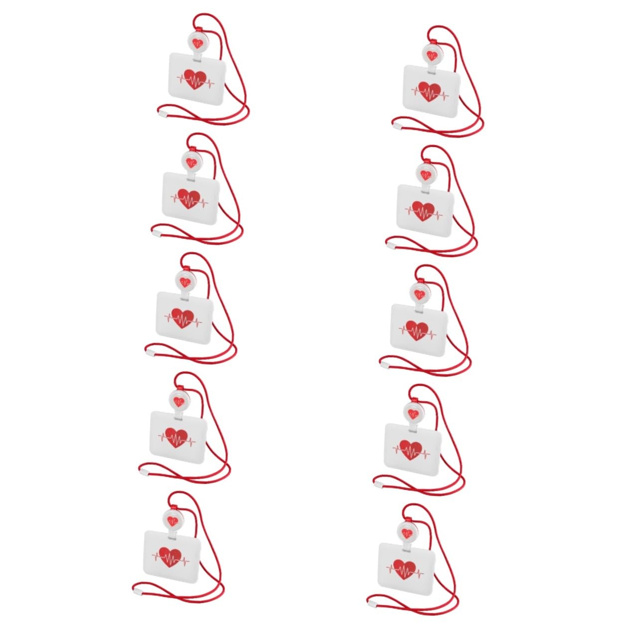 STOBOK 10pezzi Portatessere Retrattile Con Laccetto Portacarte Per Badge Lavoro Targhette Id Per e Medici Design Creativo e Pratico Accessorio Resistente Per Uso Quotidiano