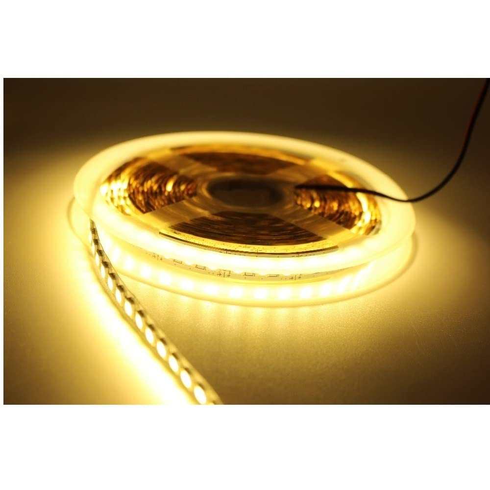 JiuRui LED Lampe LED de 5m DC12V 24V Strip 5050 12 0le Ds/m 60 Xled Super Bright 5050 LED Lumière flexible RVB White Whitewarm 4000K (Couleur : IP65)