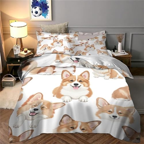 Parure de lit Corgi en cadeau idéal pour passionné de chiens et déco - 6
