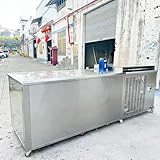High-Capacity Commercial Ice Maker, Industrial Stainless Steel Ice Machine w/Adjustable Cube Size, Smart Remote Monitoring, for Food Processing & Supermarket
