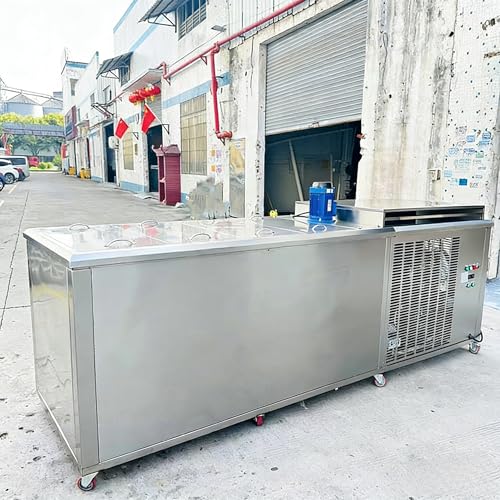 High-Capacity Commercial Ice Maker, Industrial Stainless Steel Ice Machine w/Adjustable Cube Size, Smart Remote Monitoring, for Food Processing & Supermarket