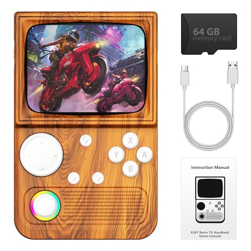 Image of R36T Retro Handheld Game Console, 3.5 Inch Retro Gaming Console Supports WiFi