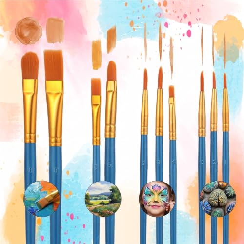 Set de 30 Pinceles para Pintura, Formas Variadas, Pinceles Acrílicos por Mayor miniatura 3