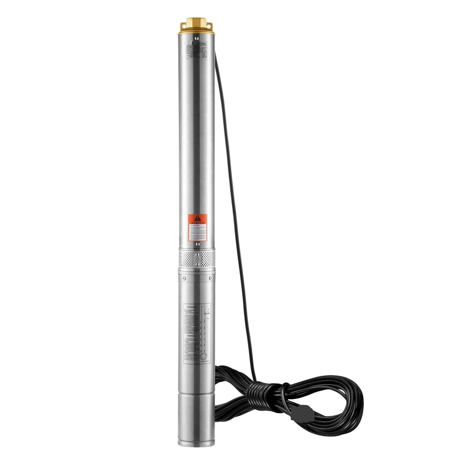 Gdbagkdqk One Color Deep Well Submersible Pump 2200W 230V W/19.4 M Cord Ip68 Waterproof Stainless Steel Water Pumps For Industrial Irrigation Powerful Water Flow