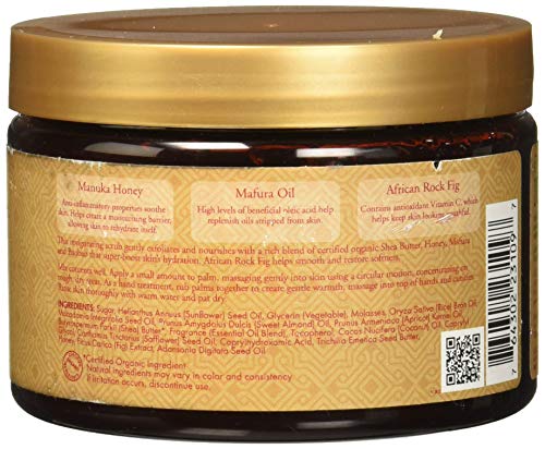 Shea Moisture Manuka Miel & Aceite de Mafura Intensiva Hidratación Mano Cuerpo Exfoliante Unisex – 12 oz Scrub - Imagen 3